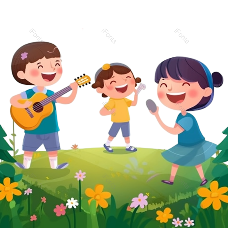儿童节图片,唱歌元素,素材PNG,小朋友免抠素材